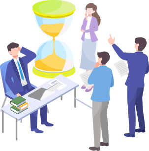 悩む人々の画像